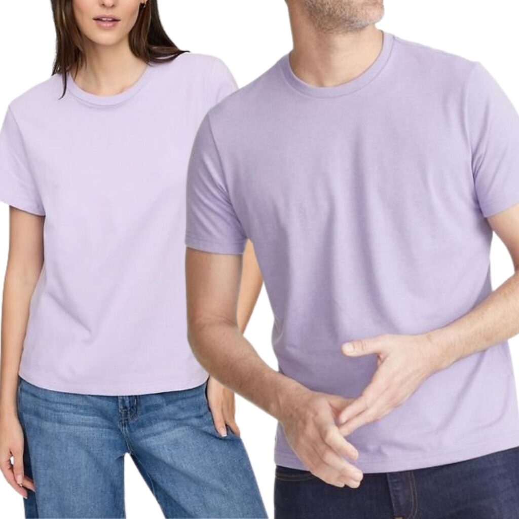 men and women wearing dogateens lavender color t shirt wwwdogateenscom