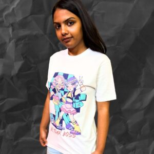 women wearing white bossy t-shirt of Brand dogateens 2, www.dogateens.com