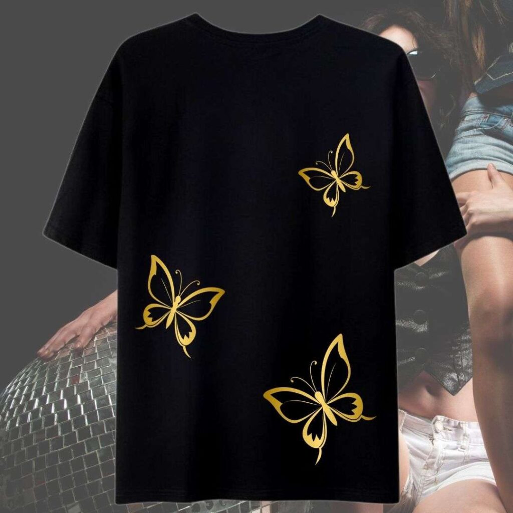 brand dogateens golden butterfly printed t-shirt 
