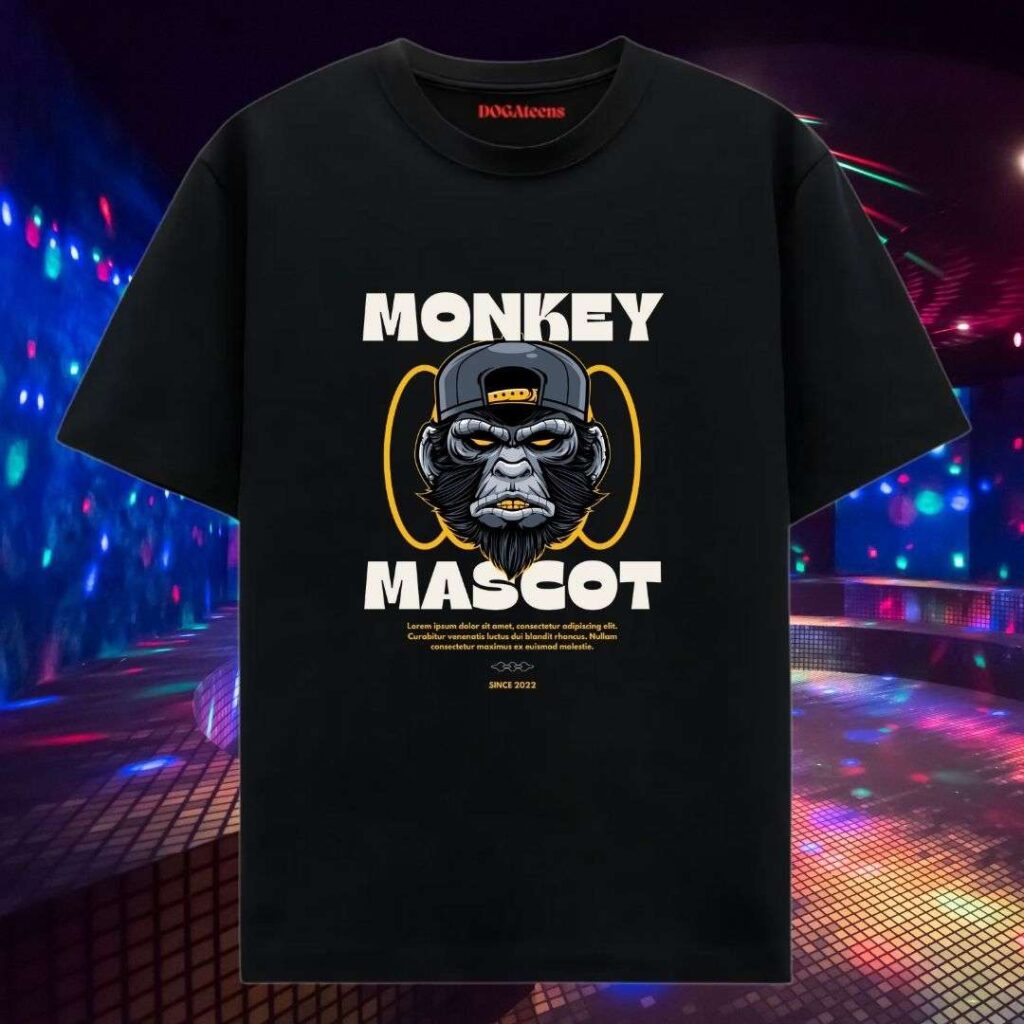 brand dogateens monkey graphic t-shirt 