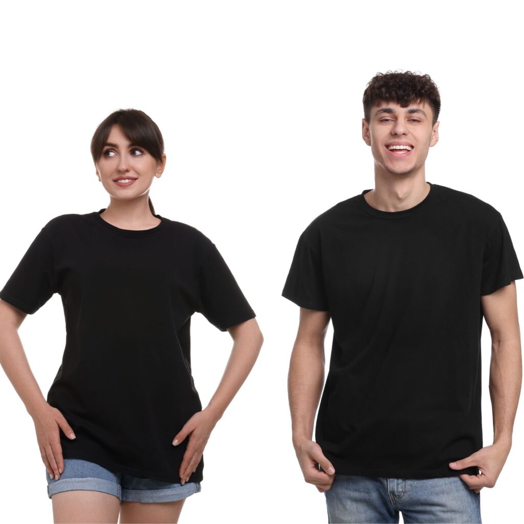 men and women wearing dogateens black regular fit t shirt wwwdogateenscom