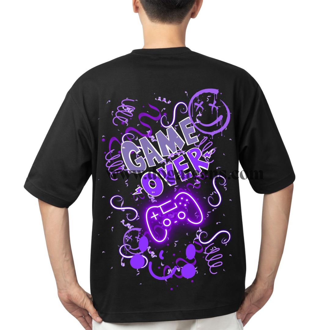 DTP-29 - dogateens.com game over printed Graphic Design for T-Shirt www.dogateens.com