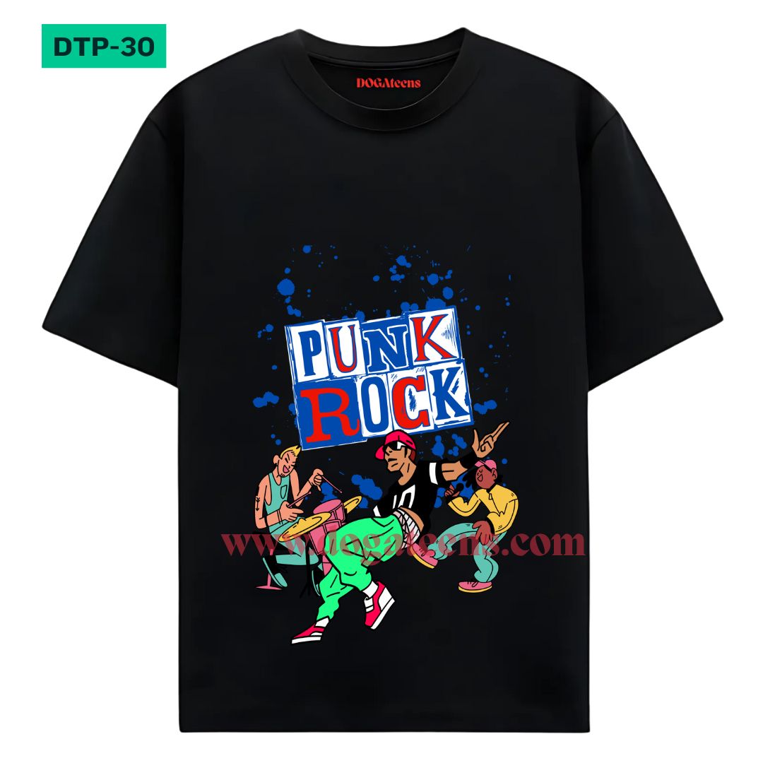 DTP-30 - dogateens.com PUNK ROCK printed Graphic Design for T-Shirt www.dogateens.com