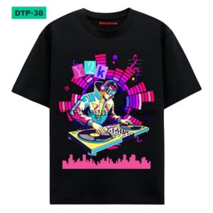 dj colorful printed Graphic Design for T-Shirt www.dogateens.com