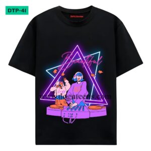 girl dj printed Graphic Design for T-Shirt www.dogateens.com