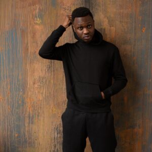 men-wearing-DOGAteens-black-oversized-hoodie-Cotton-450-GSM