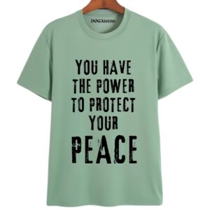 colorful graphic with text printed t shirt sage green oversized fit dogateenscom