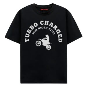turbo charged printed t shirt black oversized fit dogateenscom