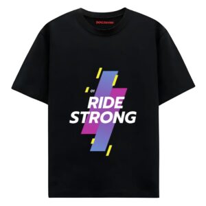 rides printed t shirt black oversized fit dogateenscom