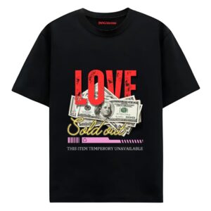 colorful graphic with text printed t-shirt black oversized fit dogateens.com