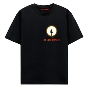 shiva graphic with text printed t shirt black oversized fit dogateenscom