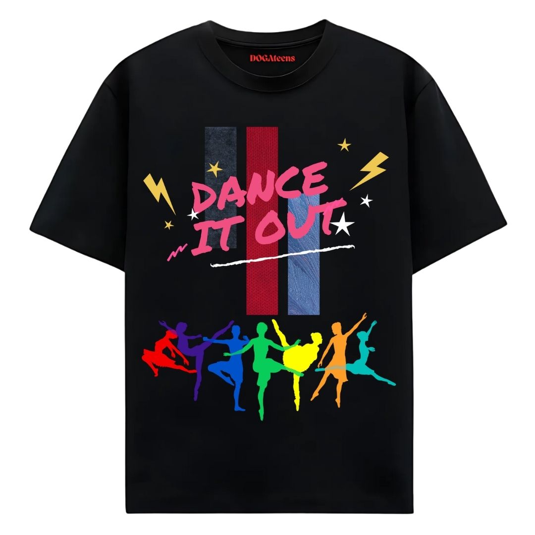 62 dogateenscom colorful graphic with text printed t shirt black oversized fit dogateenscom